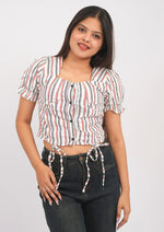Striped Cotton Summer Crop Top