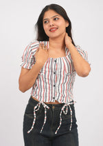 Striped Cotton Summer Crop Top