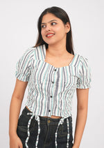Striped Cotton Summer Crop Top