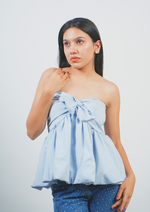 Playful Tubeless Top with a Tied Front Bow Accent