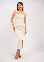 Stylish Backless Midi Dress with a Charming Back Bow Knot