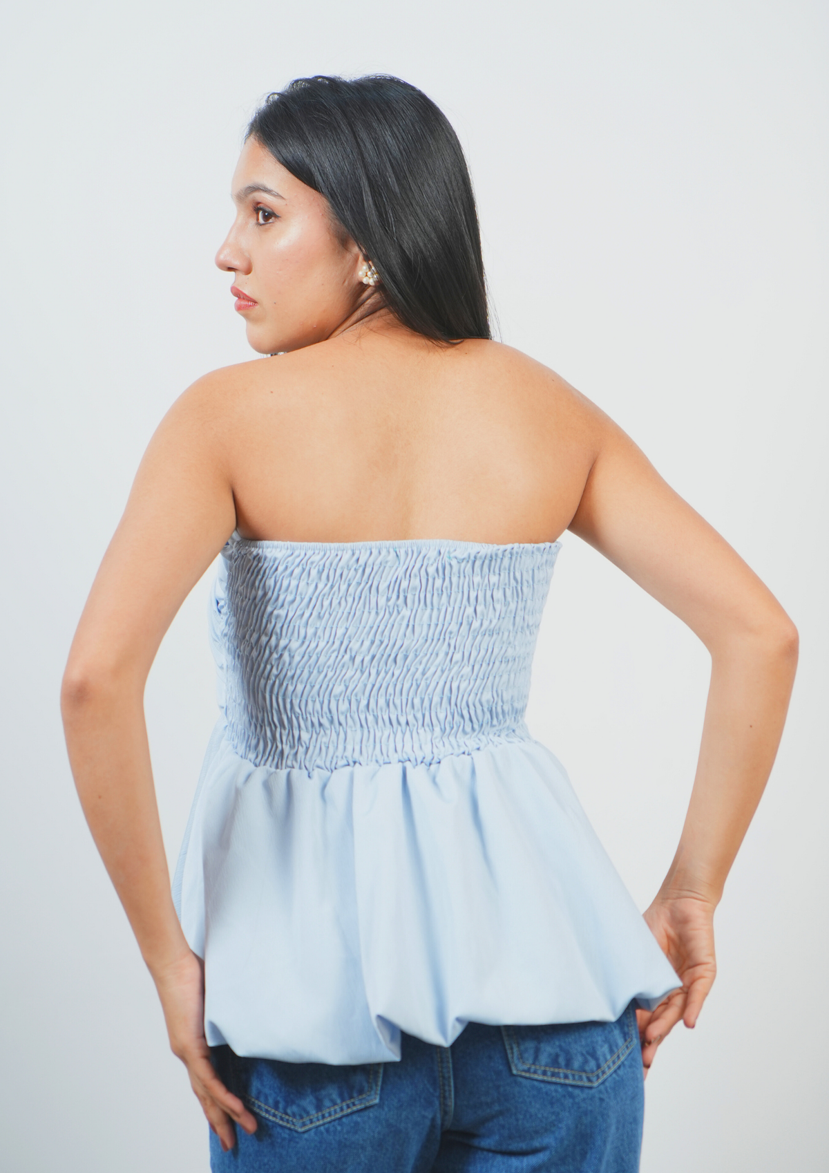 Playful Tubeless Top with a Tied Front Bow Accent