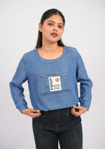 Effortless Denim-Tone Top