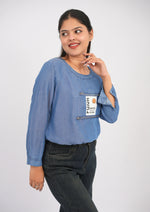 Effortless Denim-Tone Top