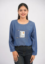 Effortless Denim-Tone Top