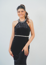 Timeless velvet, sparkling diamonds, Long Dress