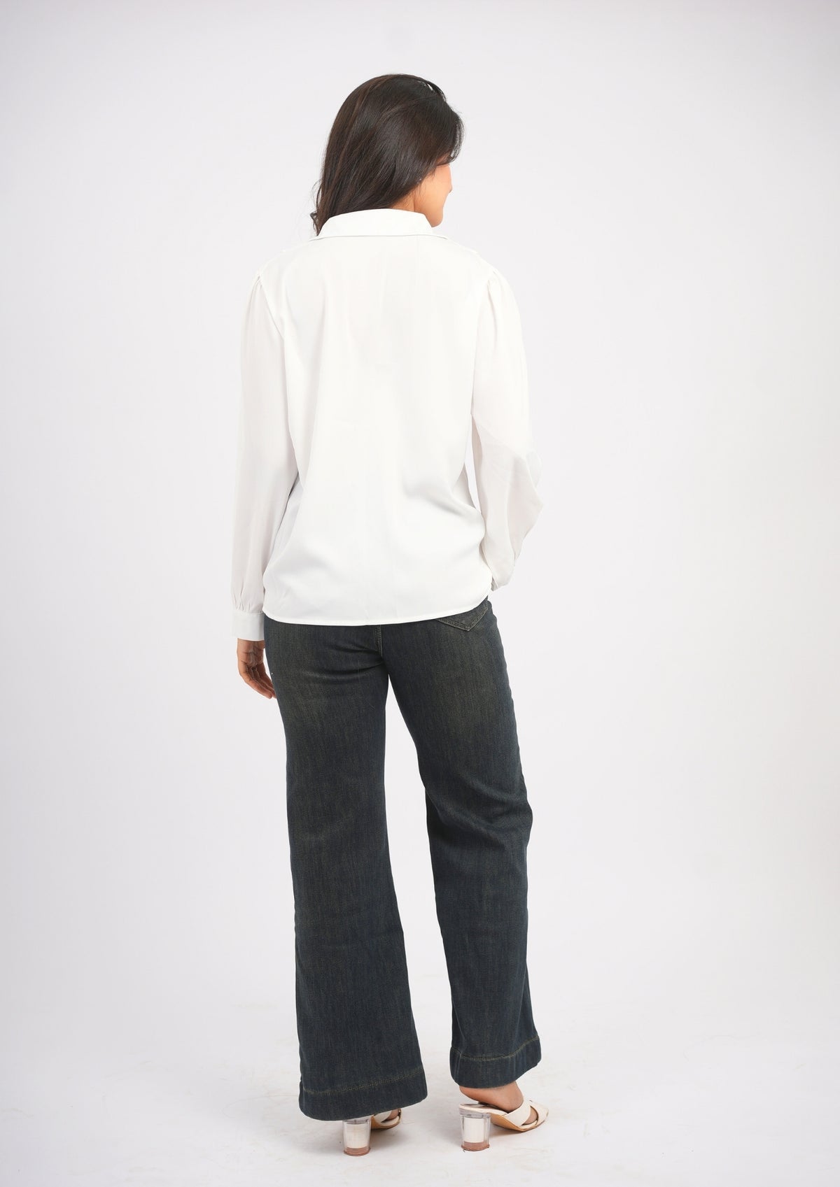 Radiant Poise Satin Statement Shirt