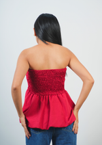 Playful Tubeless Top with a Tied Front Bow Accent