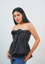Playful Tubeless Top with a Tied Front Bow Accent