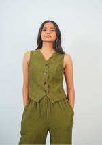 Trendy Waist Crush Two-Piece Set