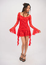 Sultry Ruffle Charm Dress