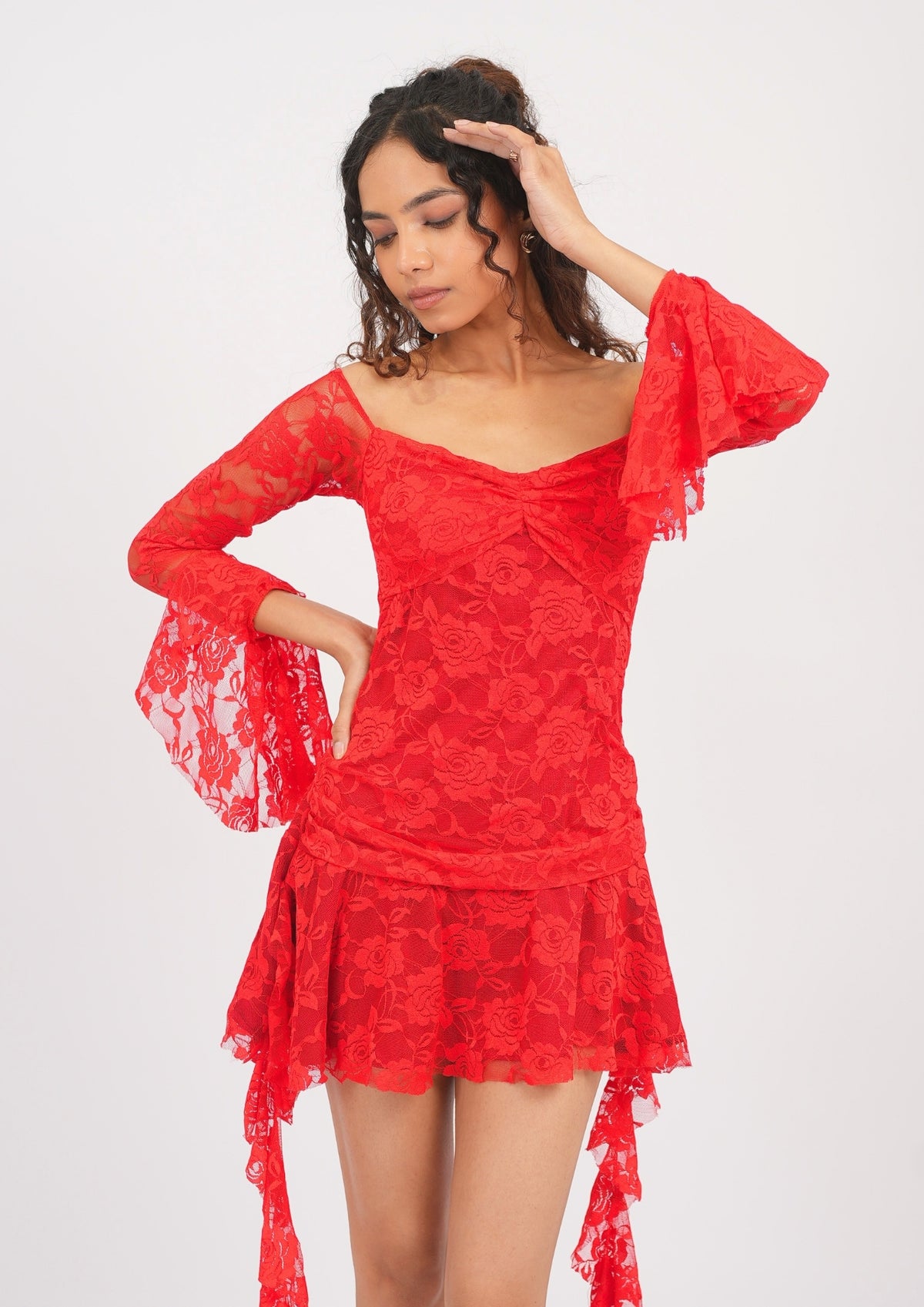 Sultry Ruffle Charm Dress