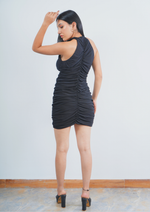 Bodycone Short Midi Dress with High Neck