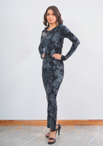 Glamorous Velvet Party Wear Dress with Global Texture and Diamond Accents