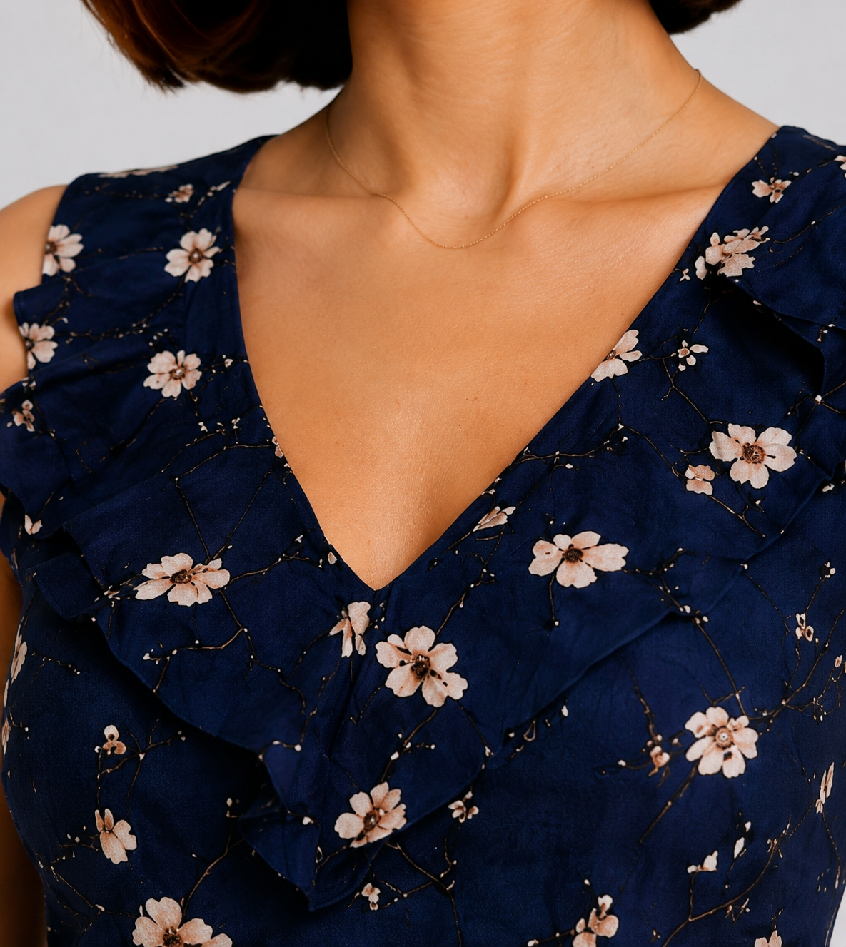 Floral V-Neck Crop Top