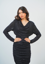 Sparkling Shimmer Bodycon Midi Dress