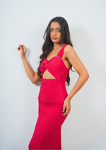 Fashionable Long Dress with Solid Cut and Back Slit