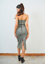 Turn Heads with the Timeless Charm of this Tube Denim Dress