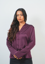 A Perfect Blend of Casual and Formal, with Satin and Padded Shoulders