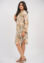 Effortless Style Shirt Dress in Printed Georgette