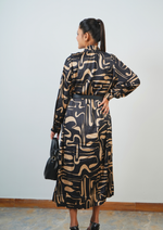 Classy and Elegant, Oversized Satin Dress with a Belt is Pure Luxury