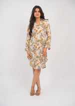 Effortless Style Shirt Dress in Printed Georgette