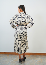 Classy and Elegant, Oversized Satin Dress with a Belt is Pure Luxury