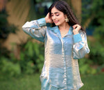 Vibrant Blue Double-Shaded Co-Ord Set