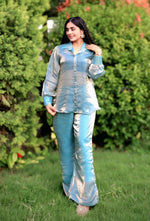 Vibrant Blue Double-Shaded Co-Ord Set