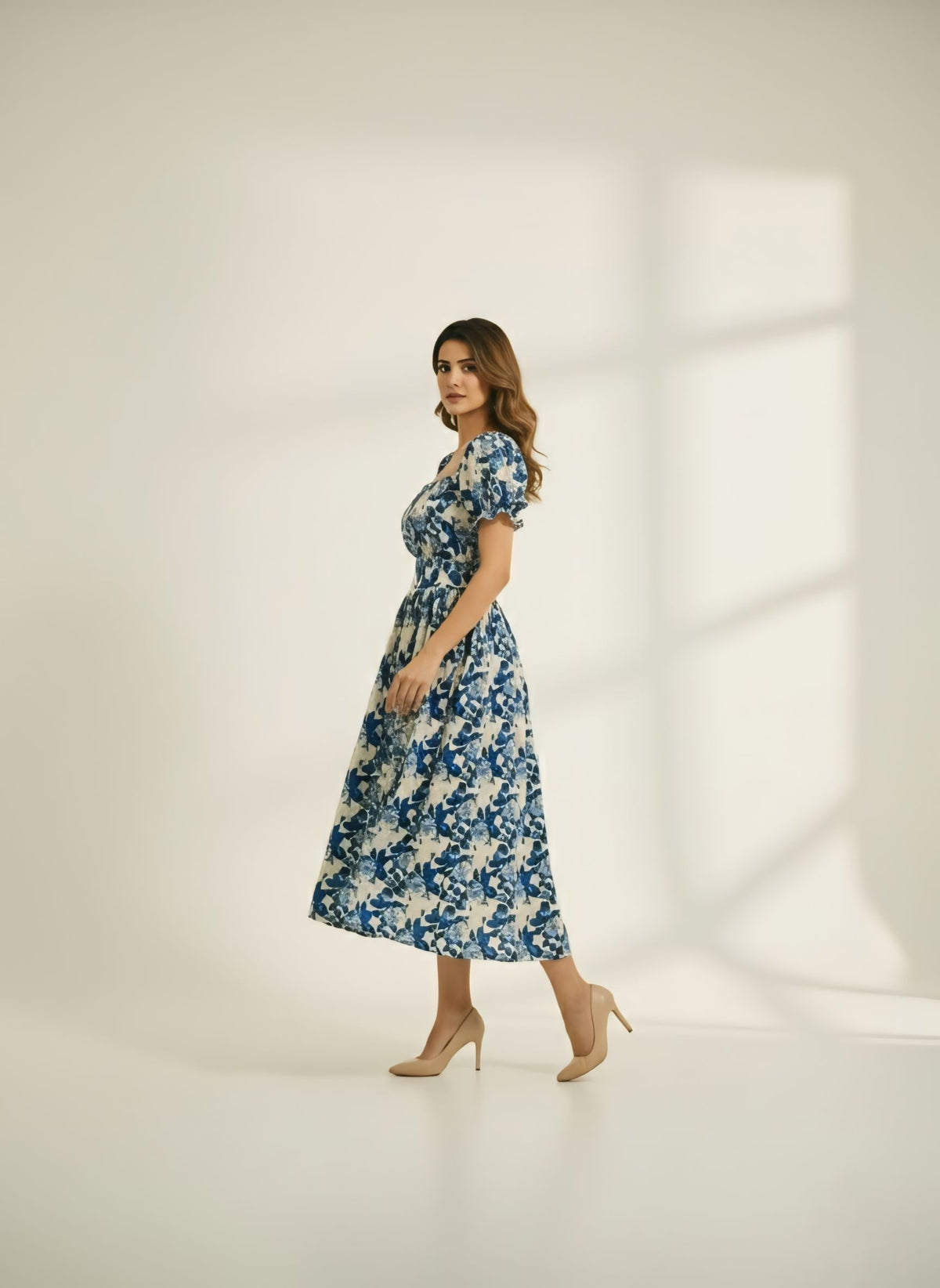 Indigo Floral Dress