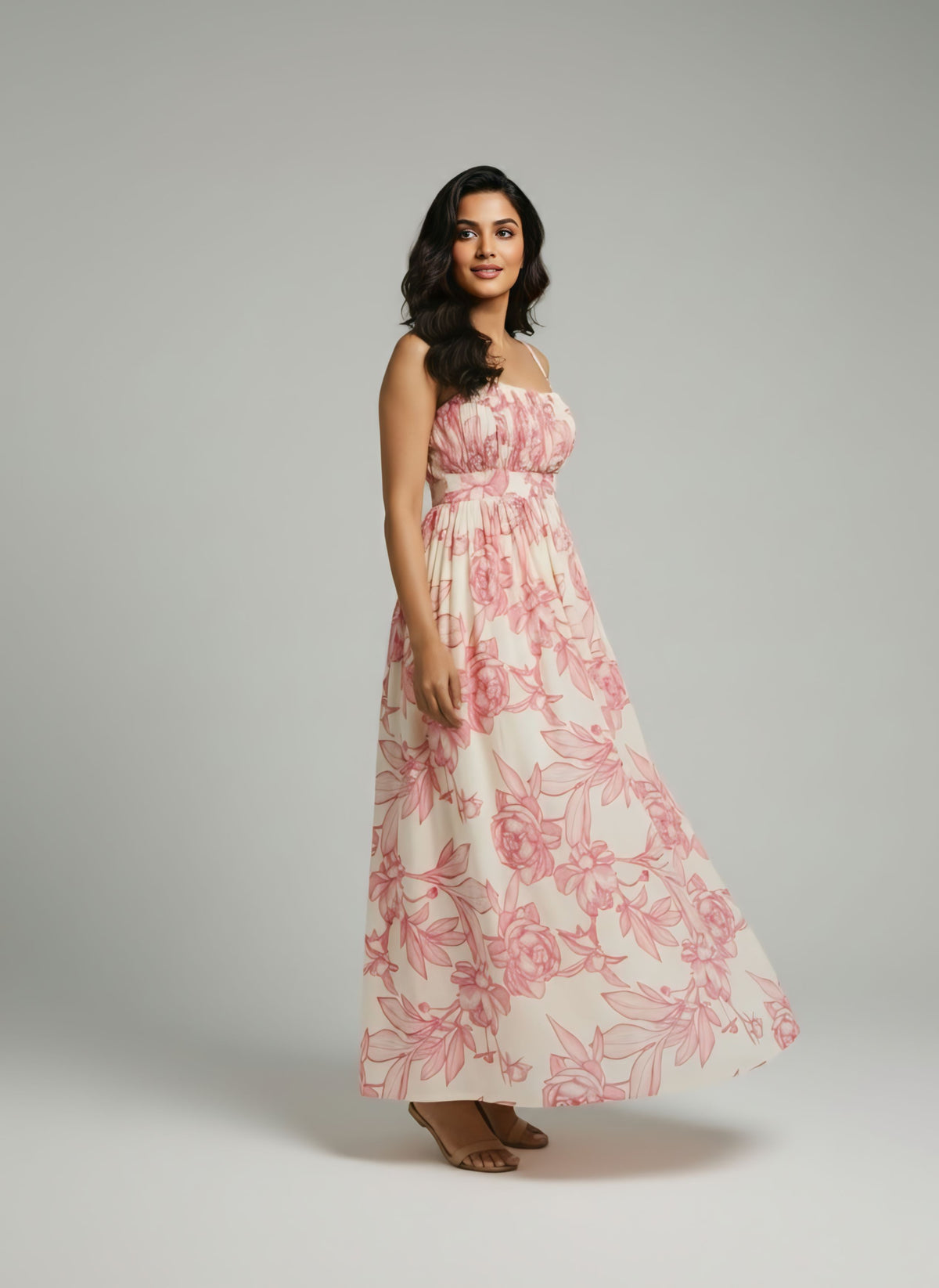 Soft Pink Floral Dress