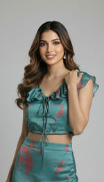 Teal Bloom Co-Ord Set