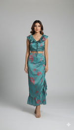 Teal Bloom Co-Ord Set
