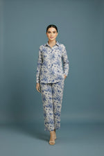 Blue Botanical Printed Co-Ord Set