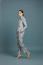 Blue Botanical Printed Co-Ord Set
