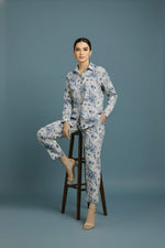 Blue Botanical Printed Co-Ord Set