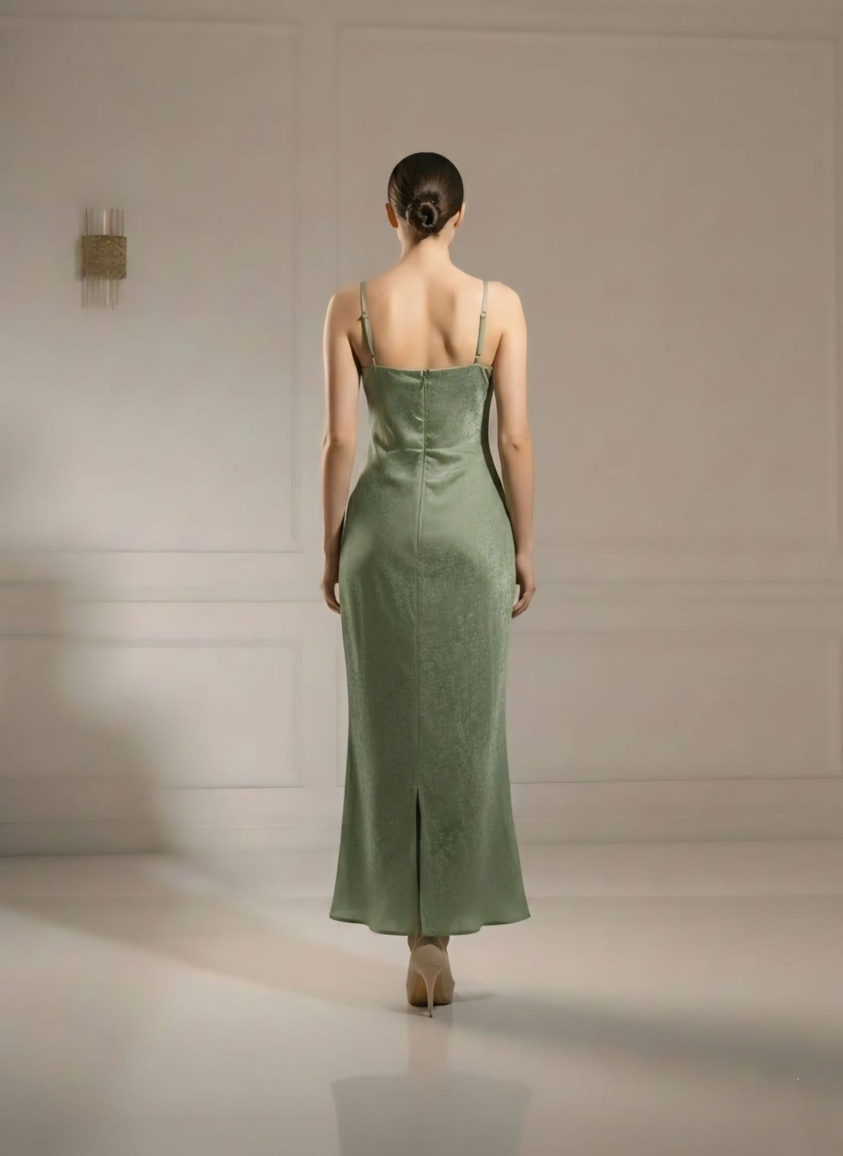 Light Green Grace Midi Dress