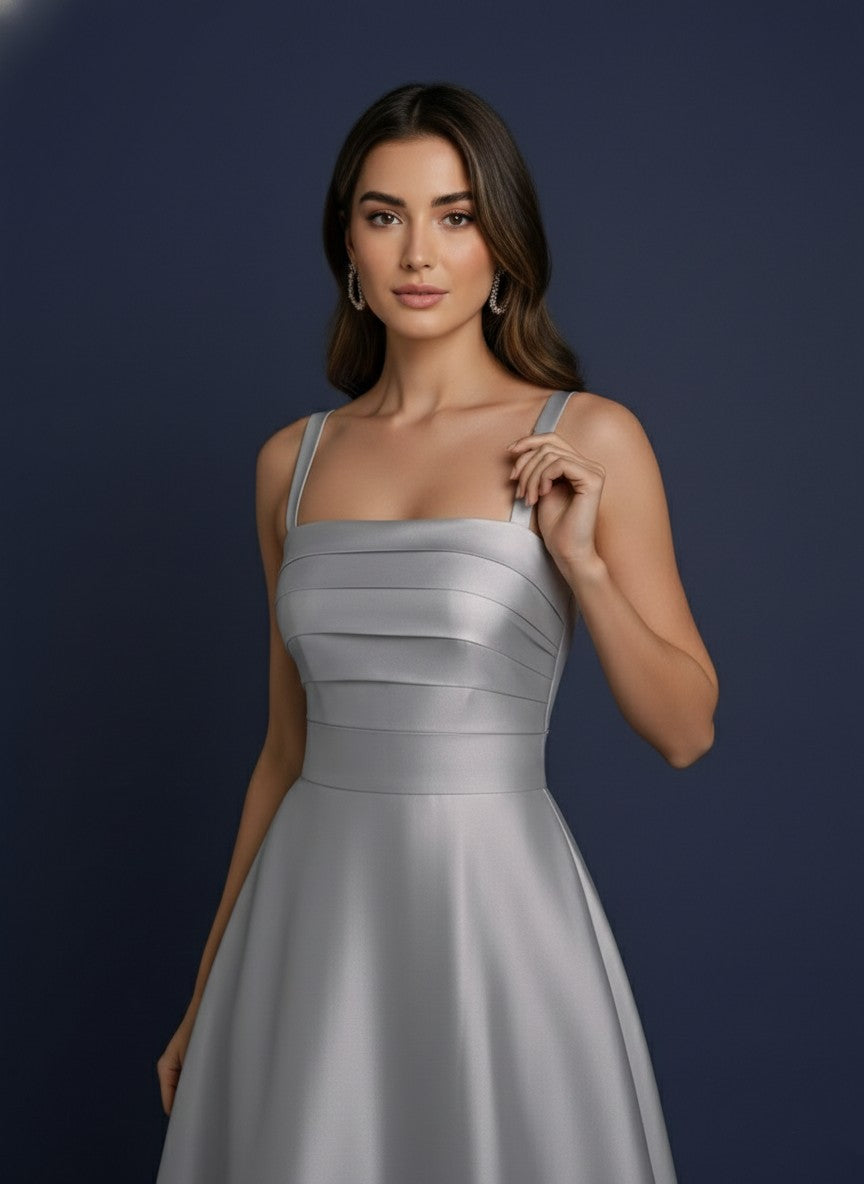Shining Whisper Satin Dress