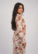 Effortless Style Shirt Dress in Printed Georgette