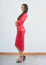 Glamorous Party Wear Dress with Side Cut and Waist Ring Detail