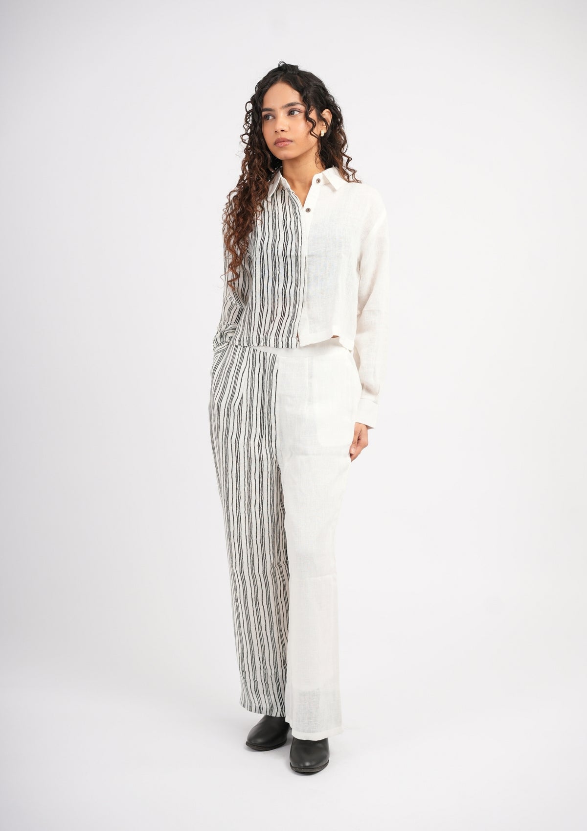 Statement Stripe One-Sided Linen Co-Ord