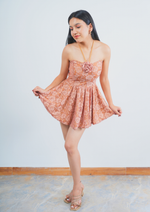 Cute Short Dress with Beautiful Front Rose