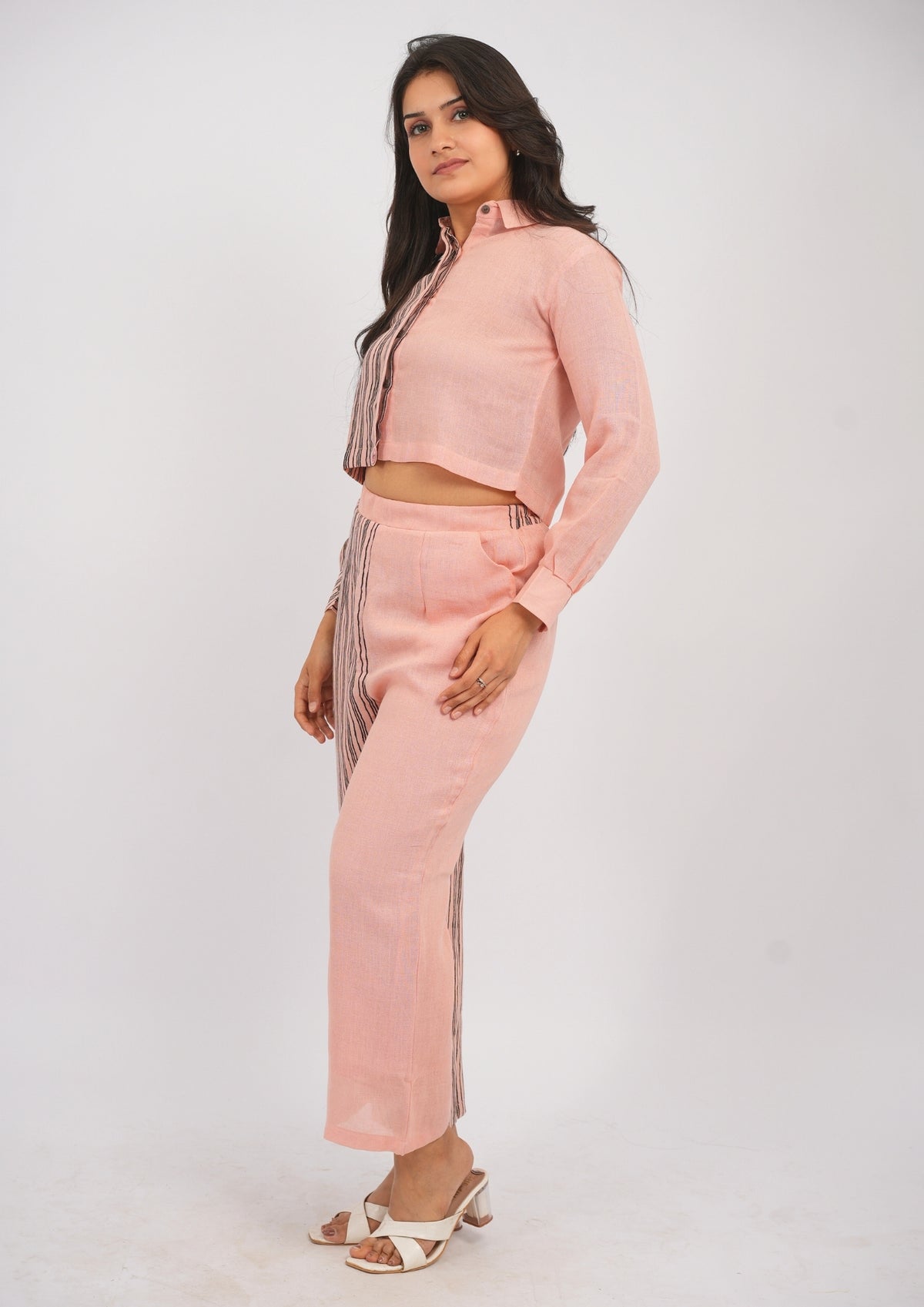 Statement Stripe One-Sided Linen Co-Ord