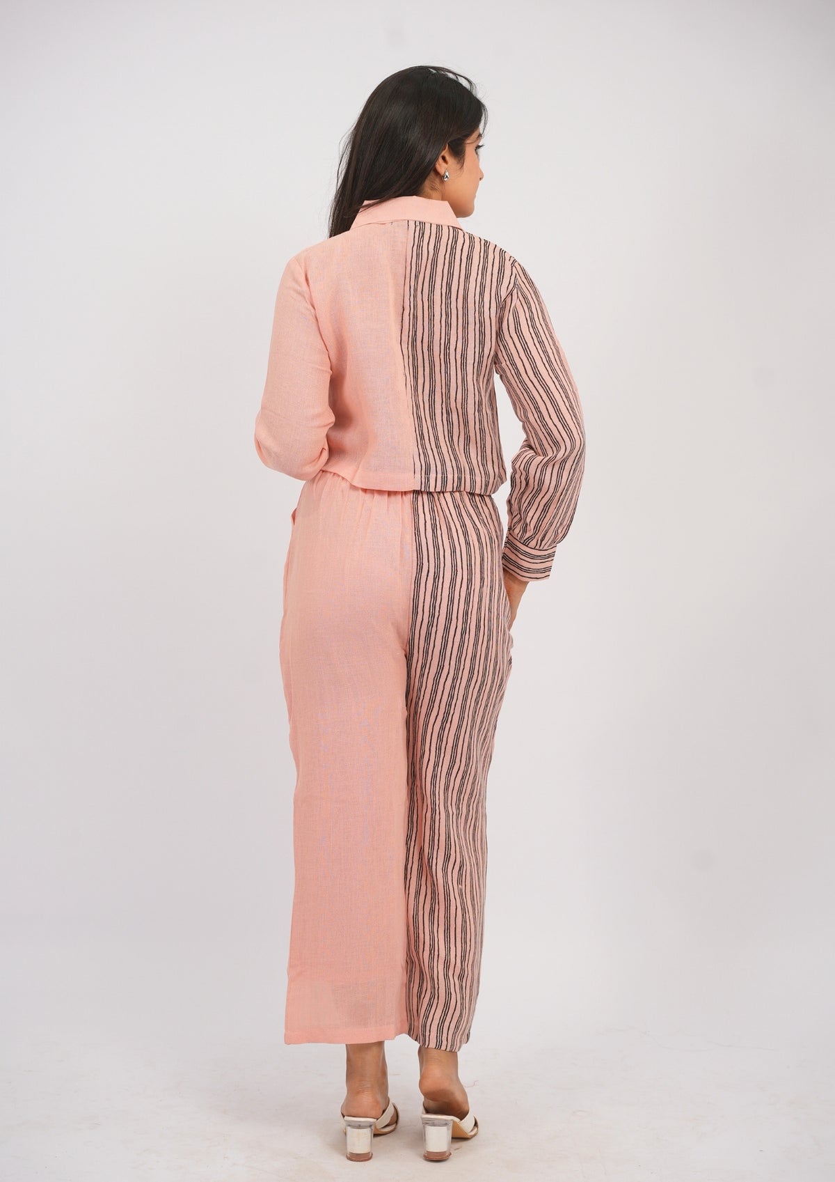 Statement Stripe One-Sided Linen Co-Ord