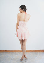 Cute Short Dress with Beautiful Front Rose
