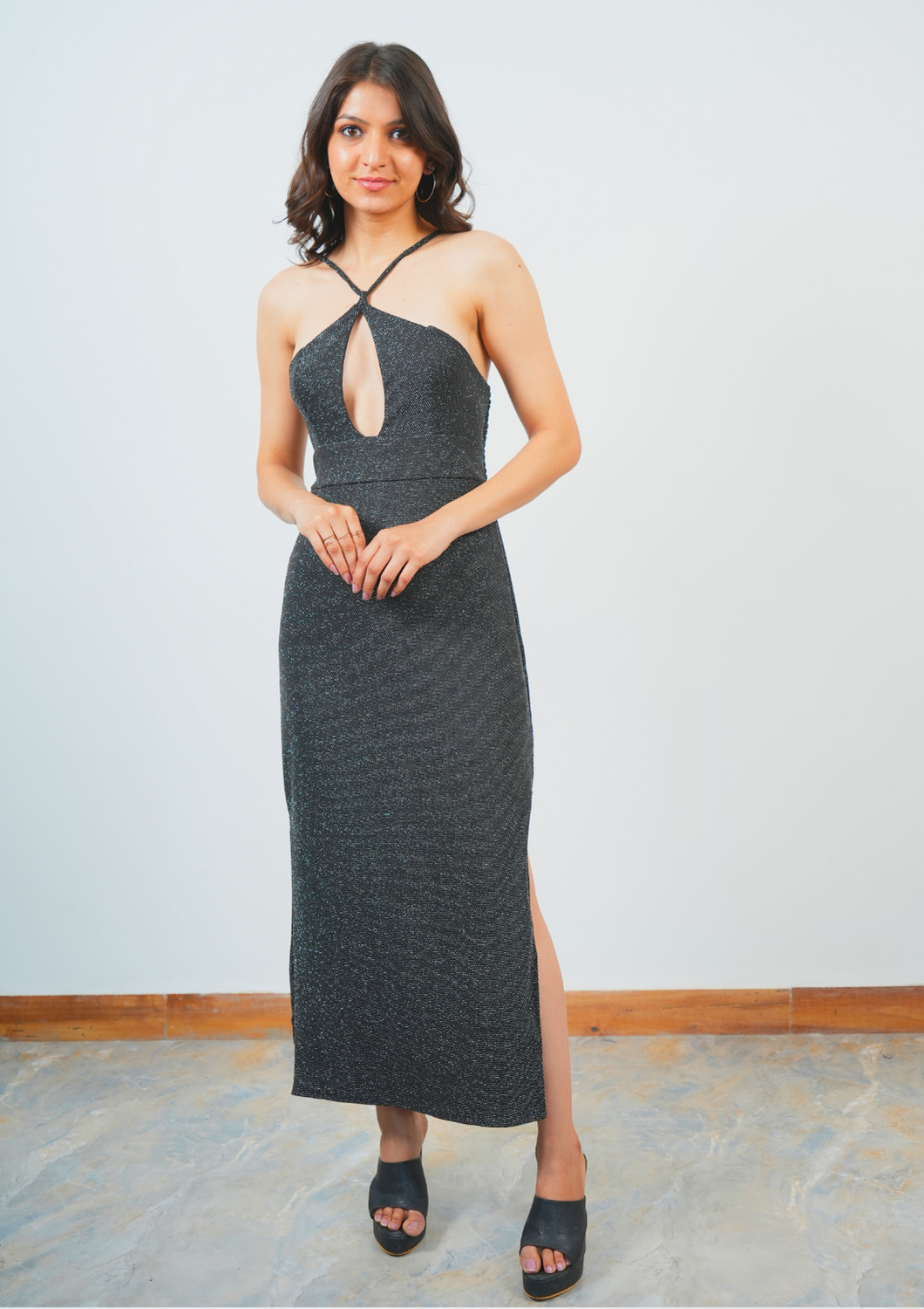 Bold and Beautiful Backless Dress with Sexy Front & Slit