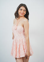 Cute Short Dress with Beautiful Front Rose