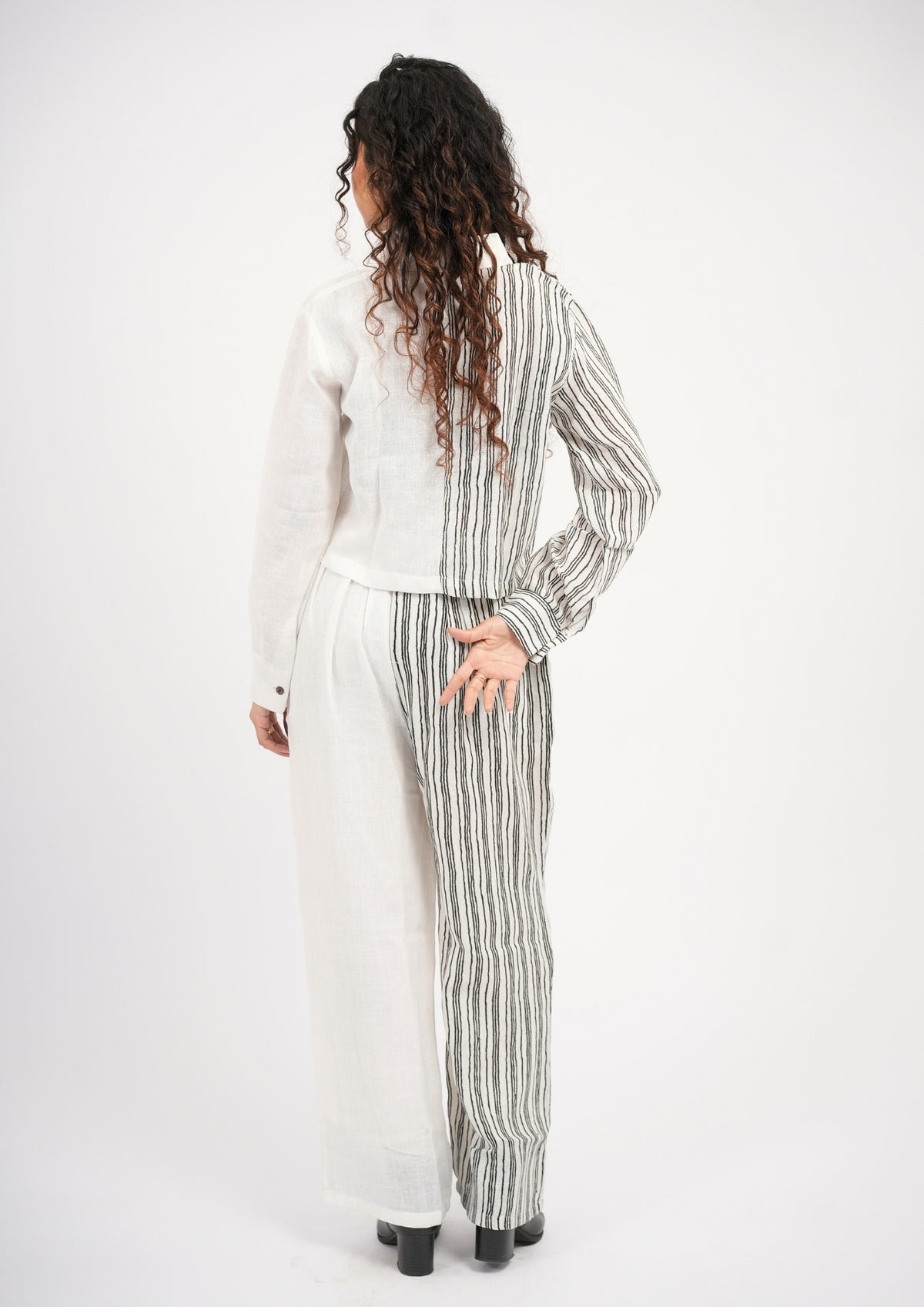 Statement Stripe One-Sided Linen Co-Ord