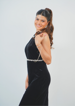Timeless velvet, sparkling diamonds, Long Dress