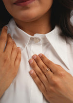 Radiant Poise Satin Statement Shirt